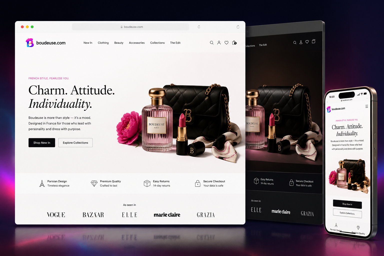 boudeuse.com website concept preview