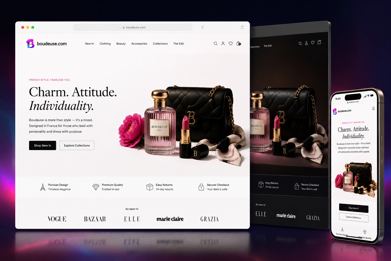 boudeuse.com website concept preview