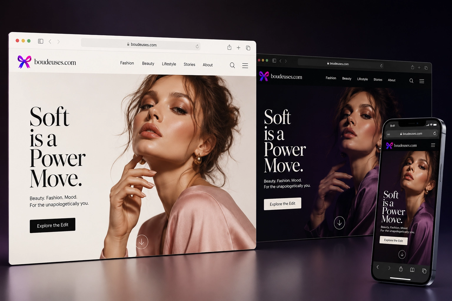 boudeuses.com website concept preview