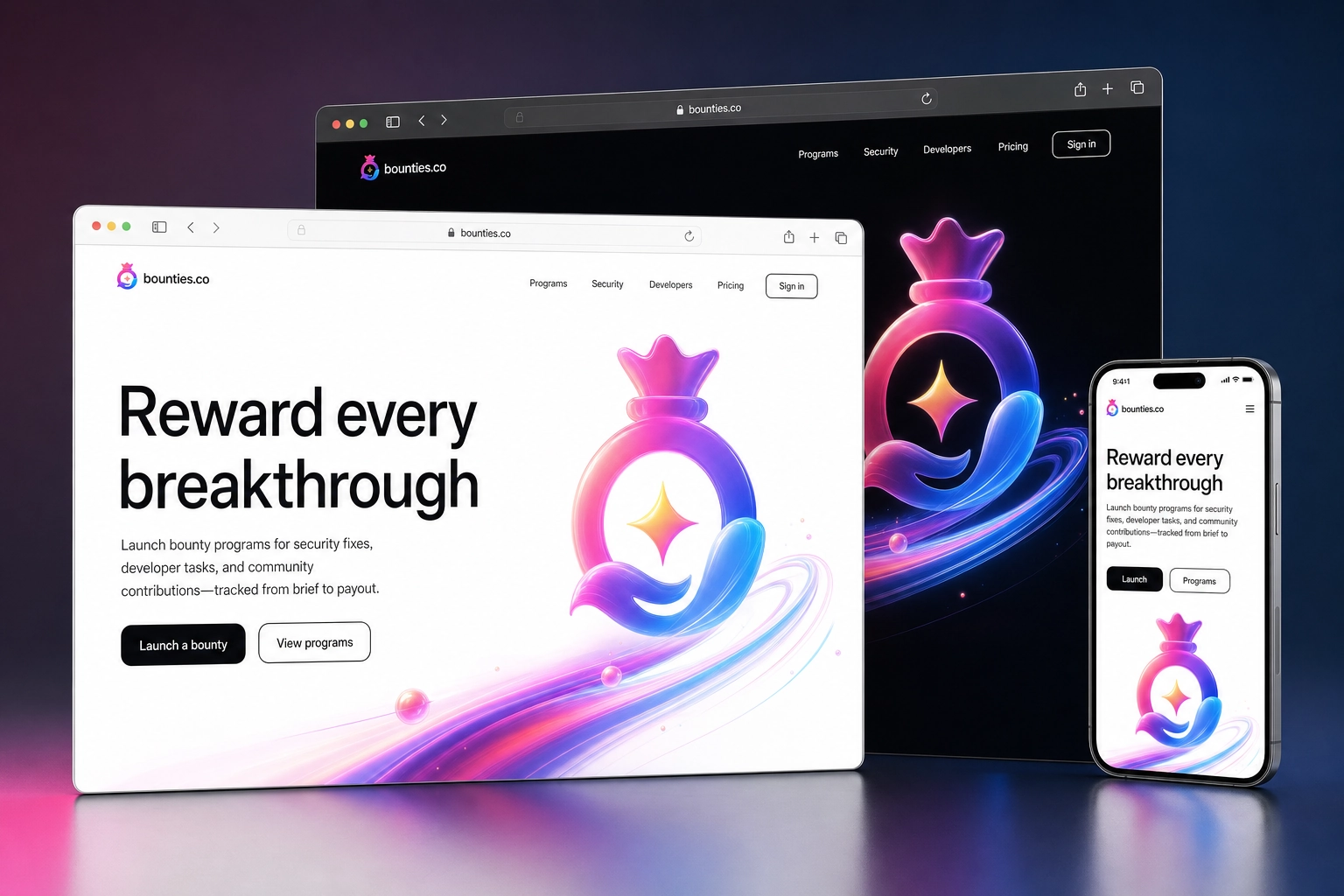 bounties.co website concept preview