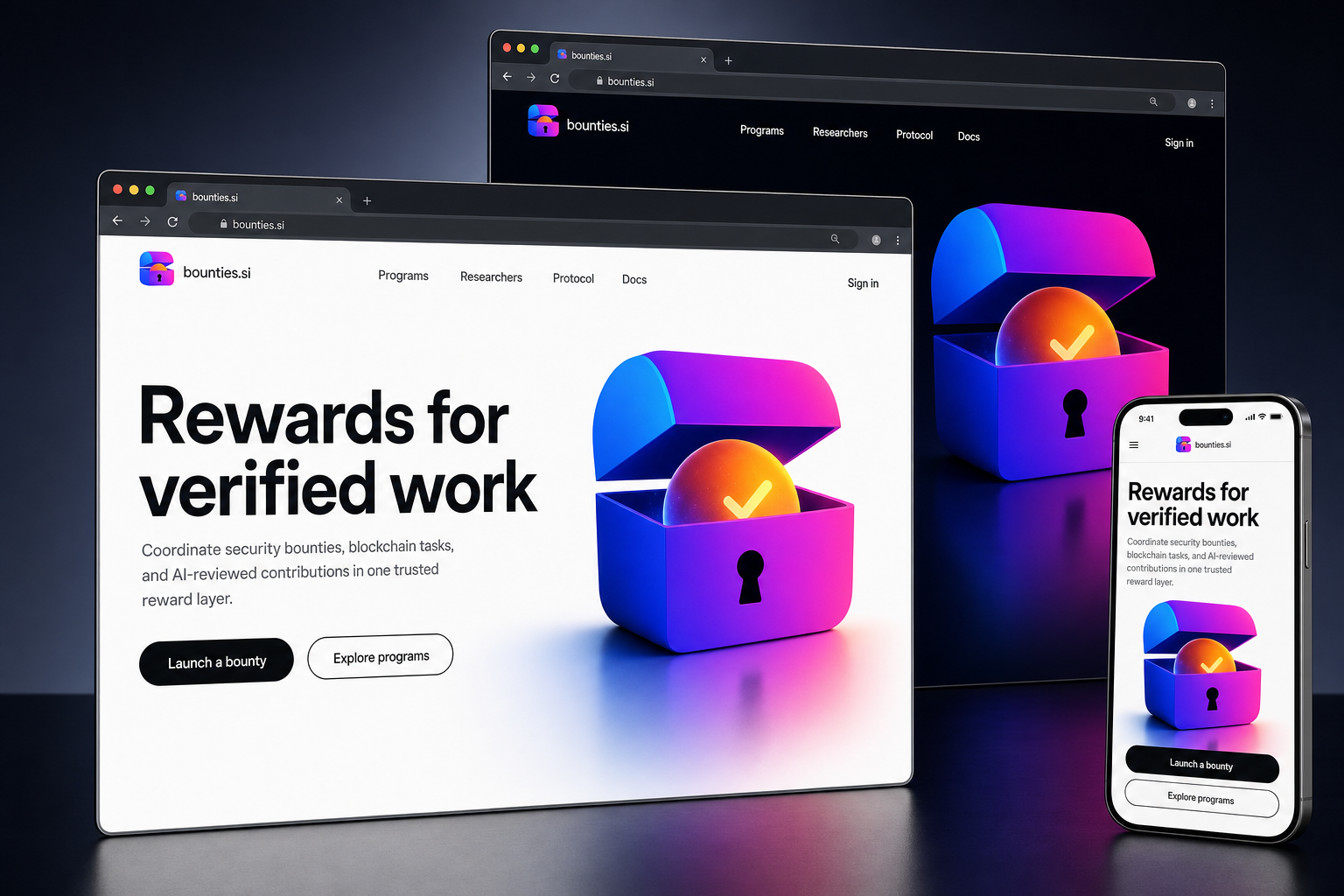bounties.si website concept preview