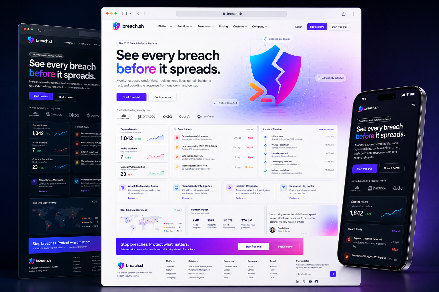 breach.sh website concept preview