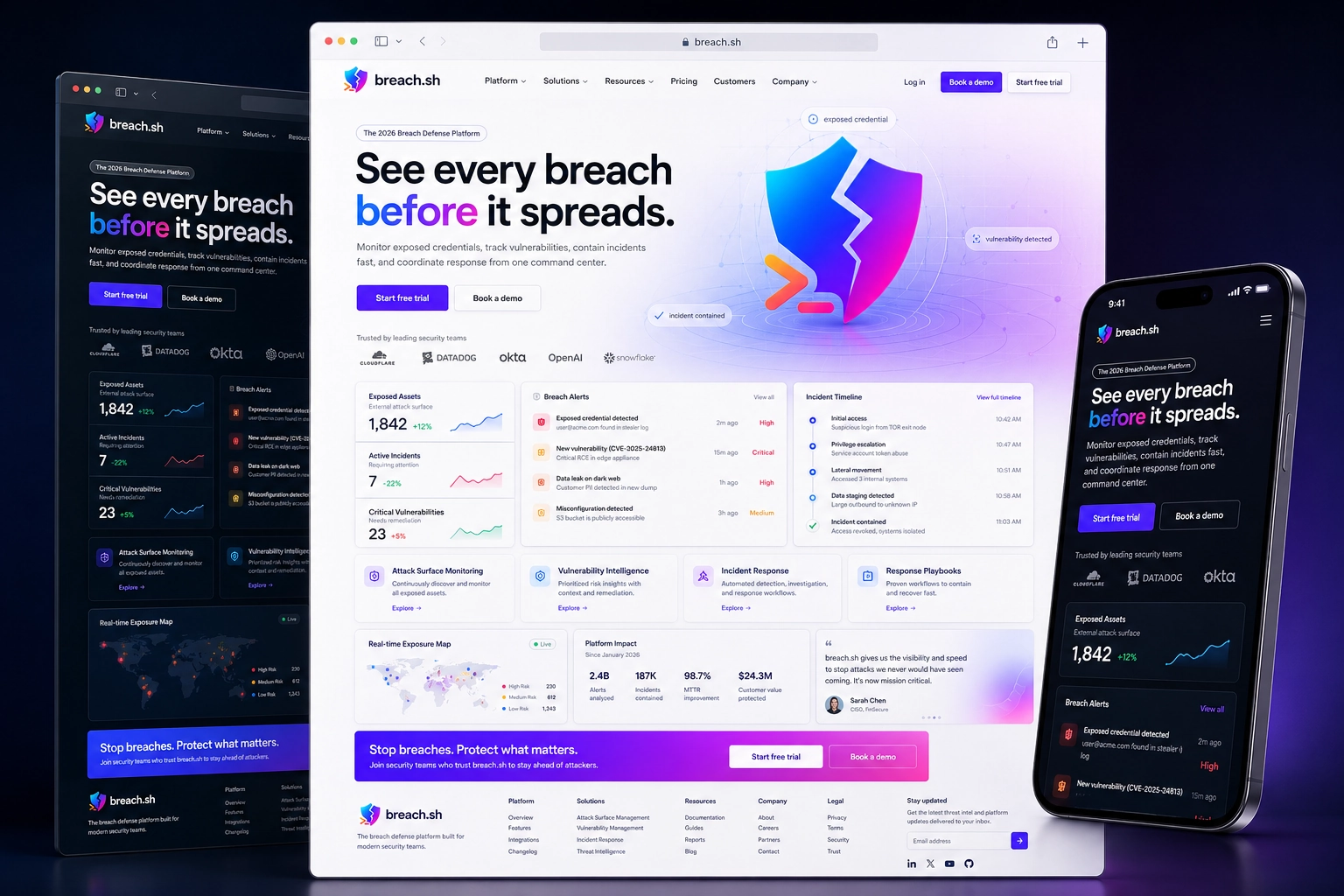 breach.sh website concept preview