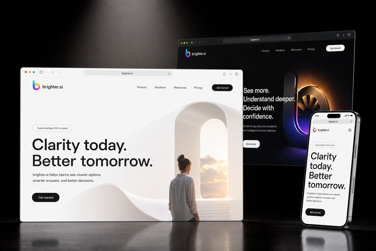 brighter.si website concept preview