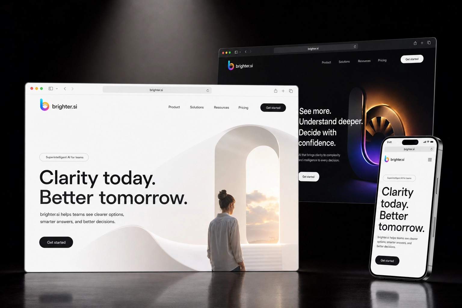brighter.si website concept preview