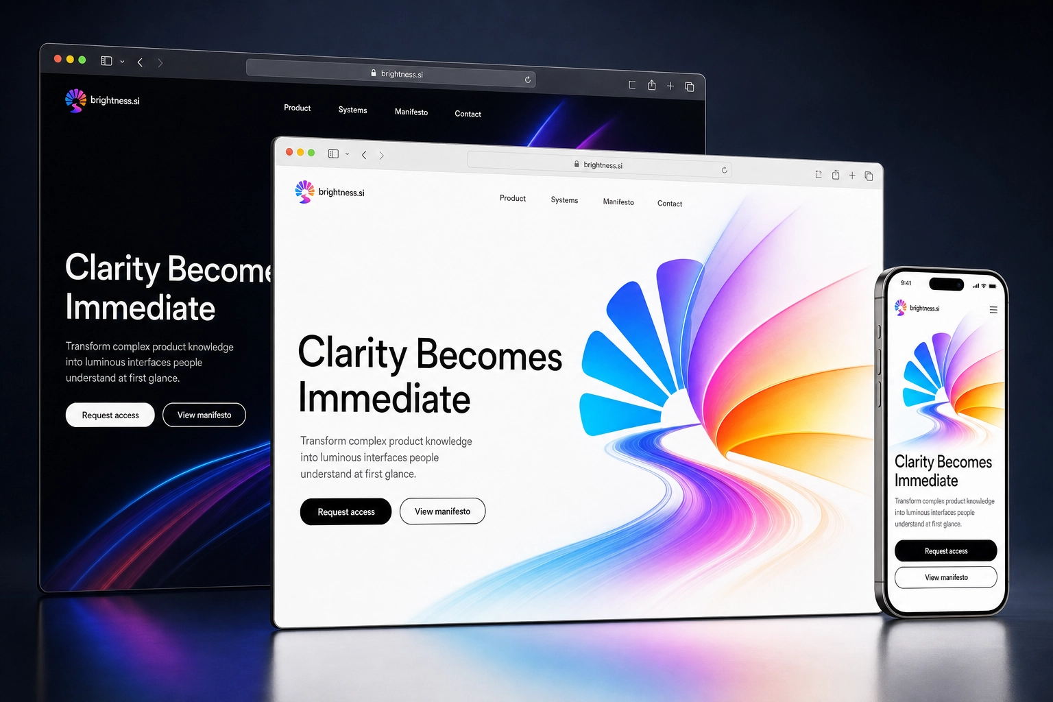 brightness.si website concept preview