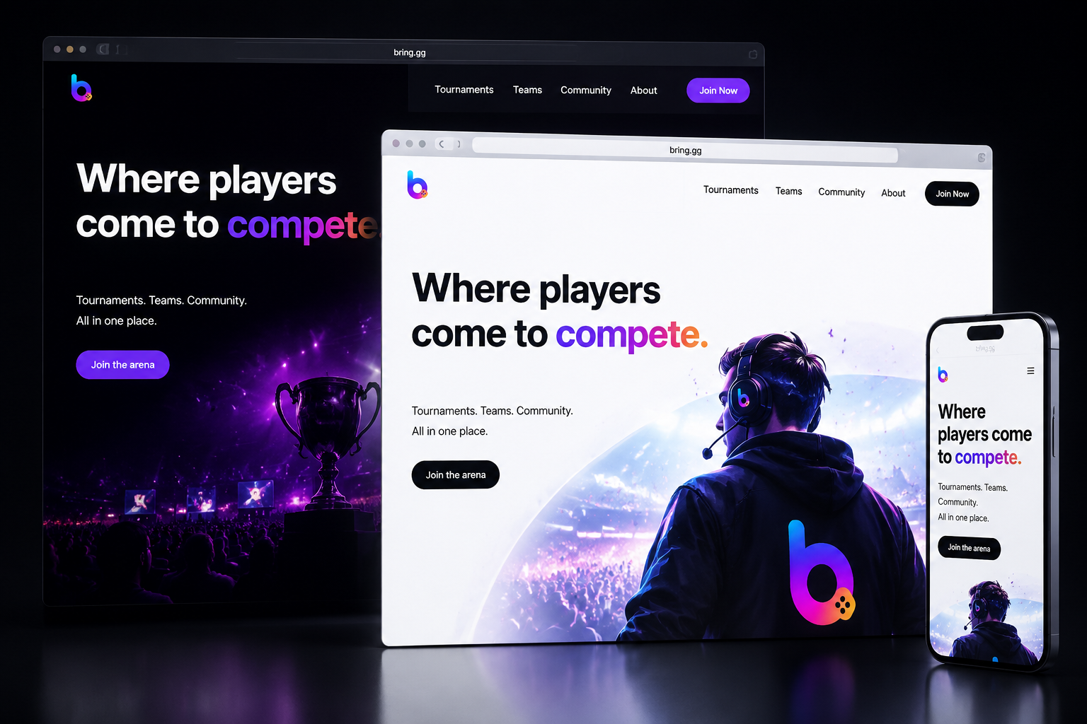 bring.gg website concept preview