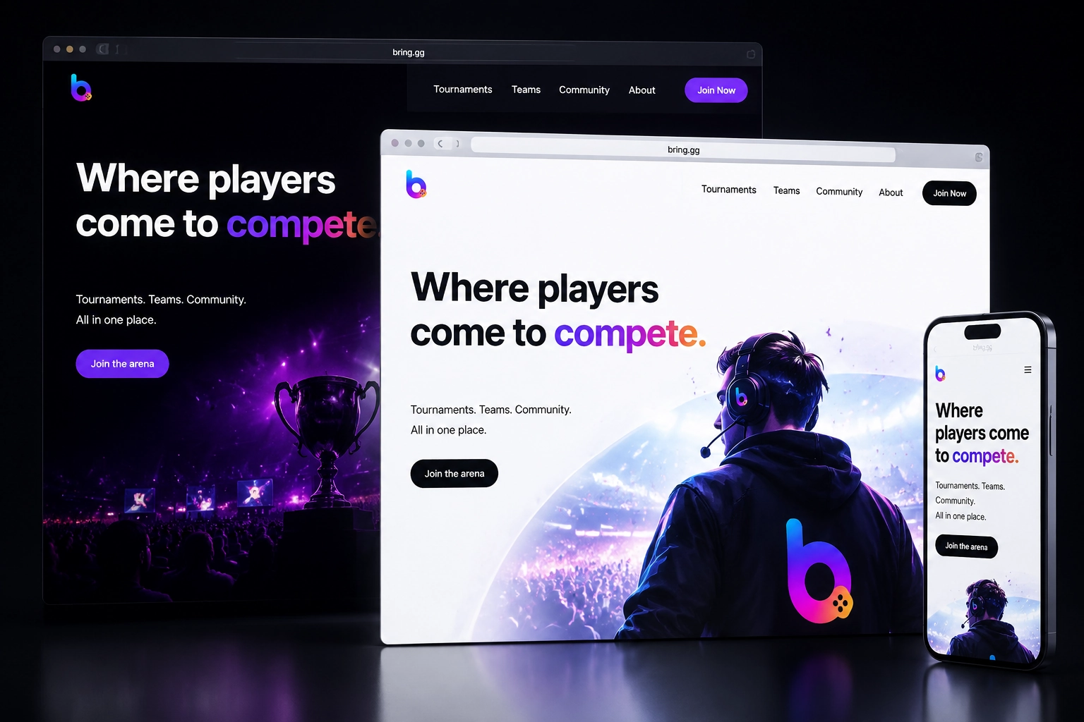 bring.gg website concept preview