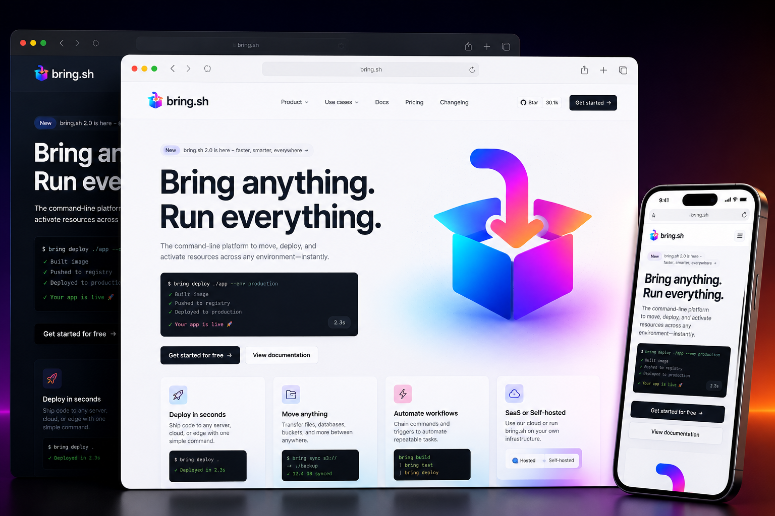 bring.sh website concept preview