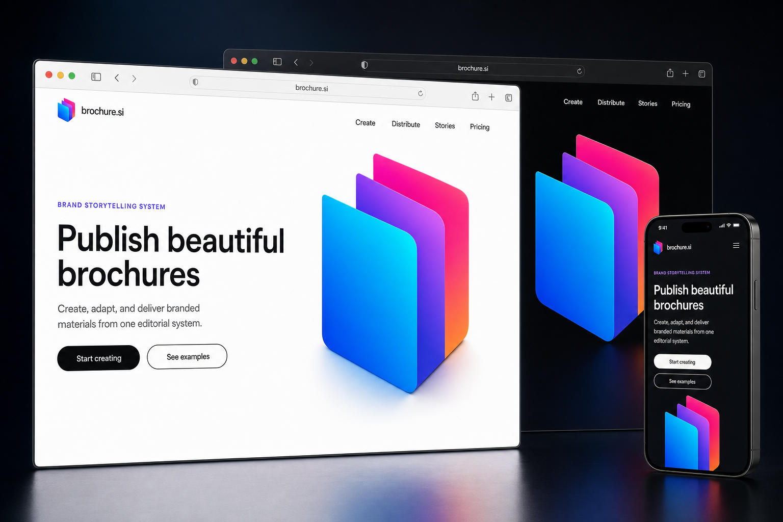 brochure.si website concept preview