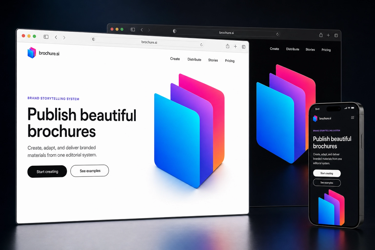 brochure.si website concept preview