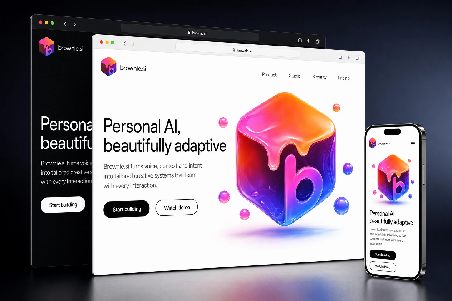 brownie.si website concept preview