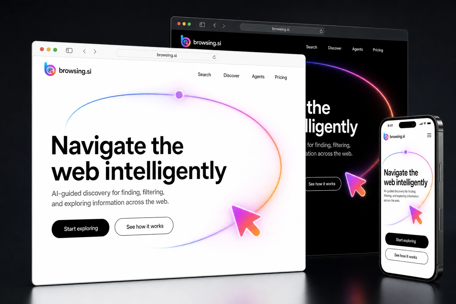 browsing.si website concept preview