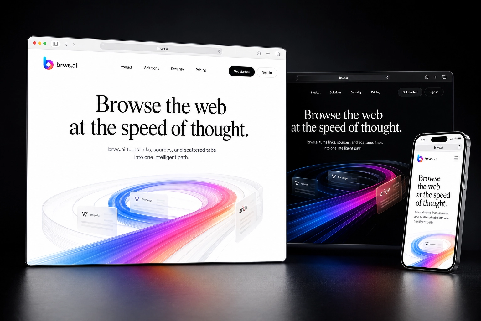 brws.ai website concept preview