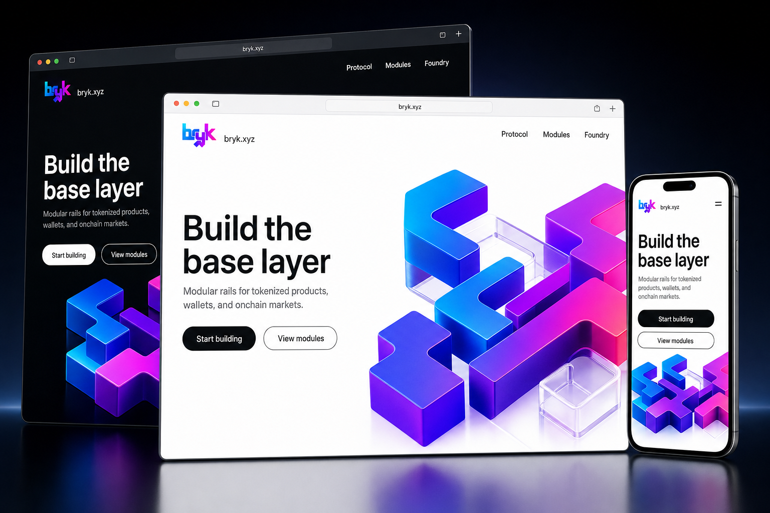 bryk.xyz website concept preview enlarged