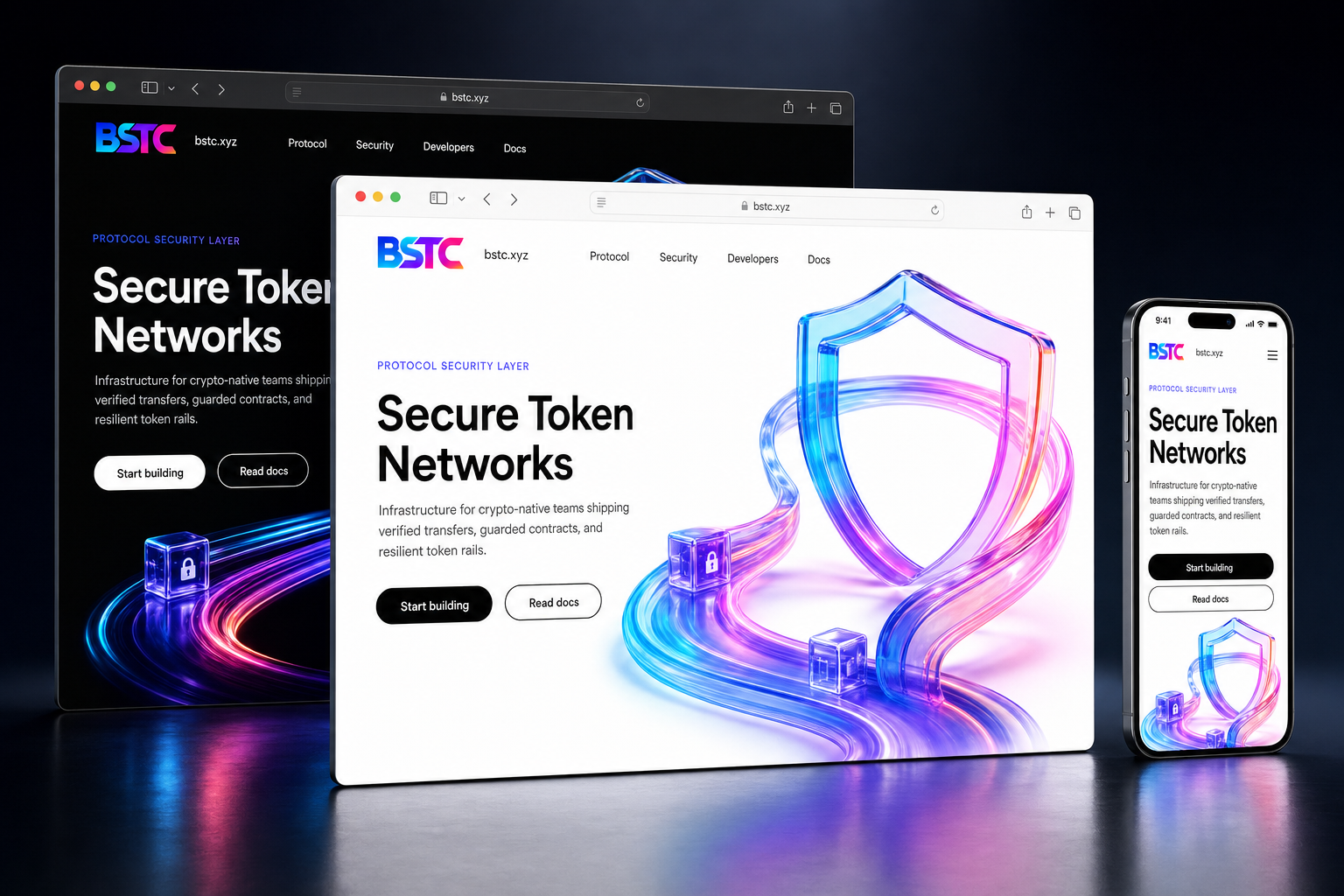 bstc.xyz website concept preview enlarged