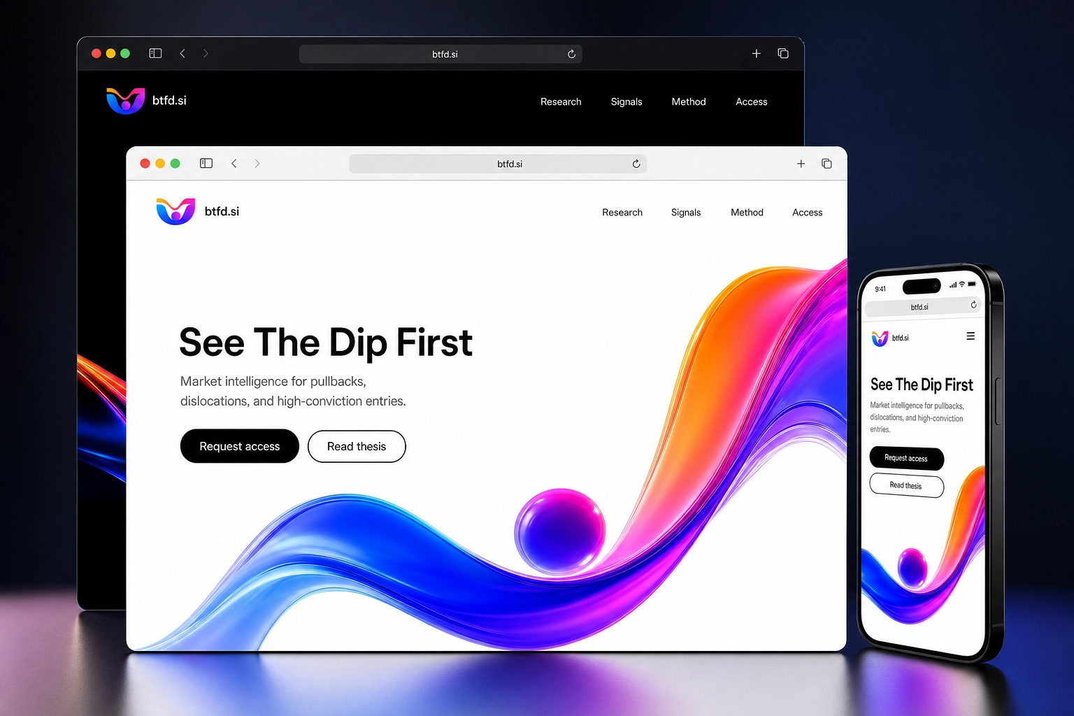 btfd.si website concept preview