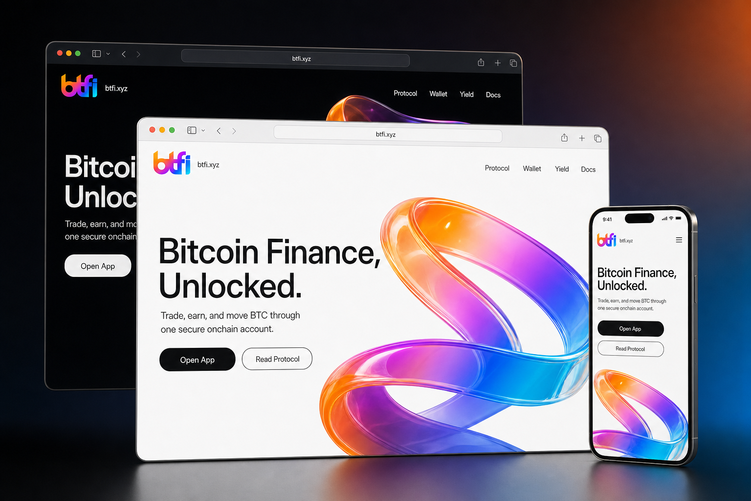 btfi.xyz website concept preview enlarged