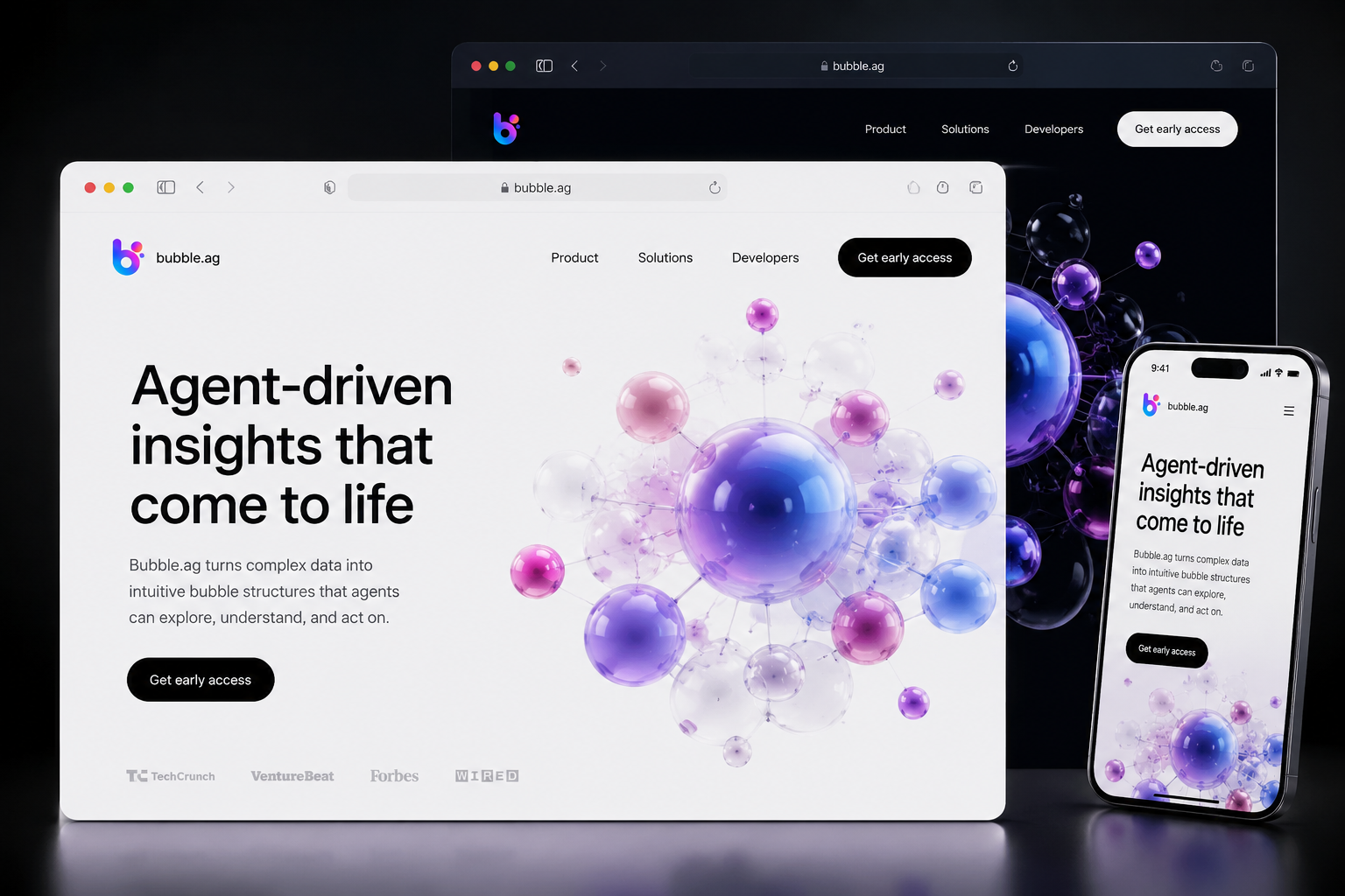 bubble.ag website concept preview enlarged