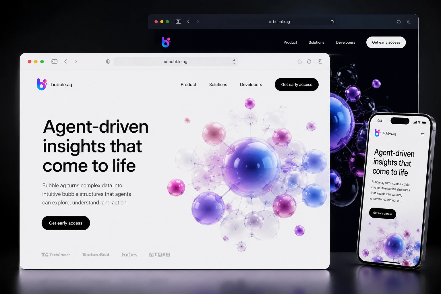 bubble.ag website concept preview