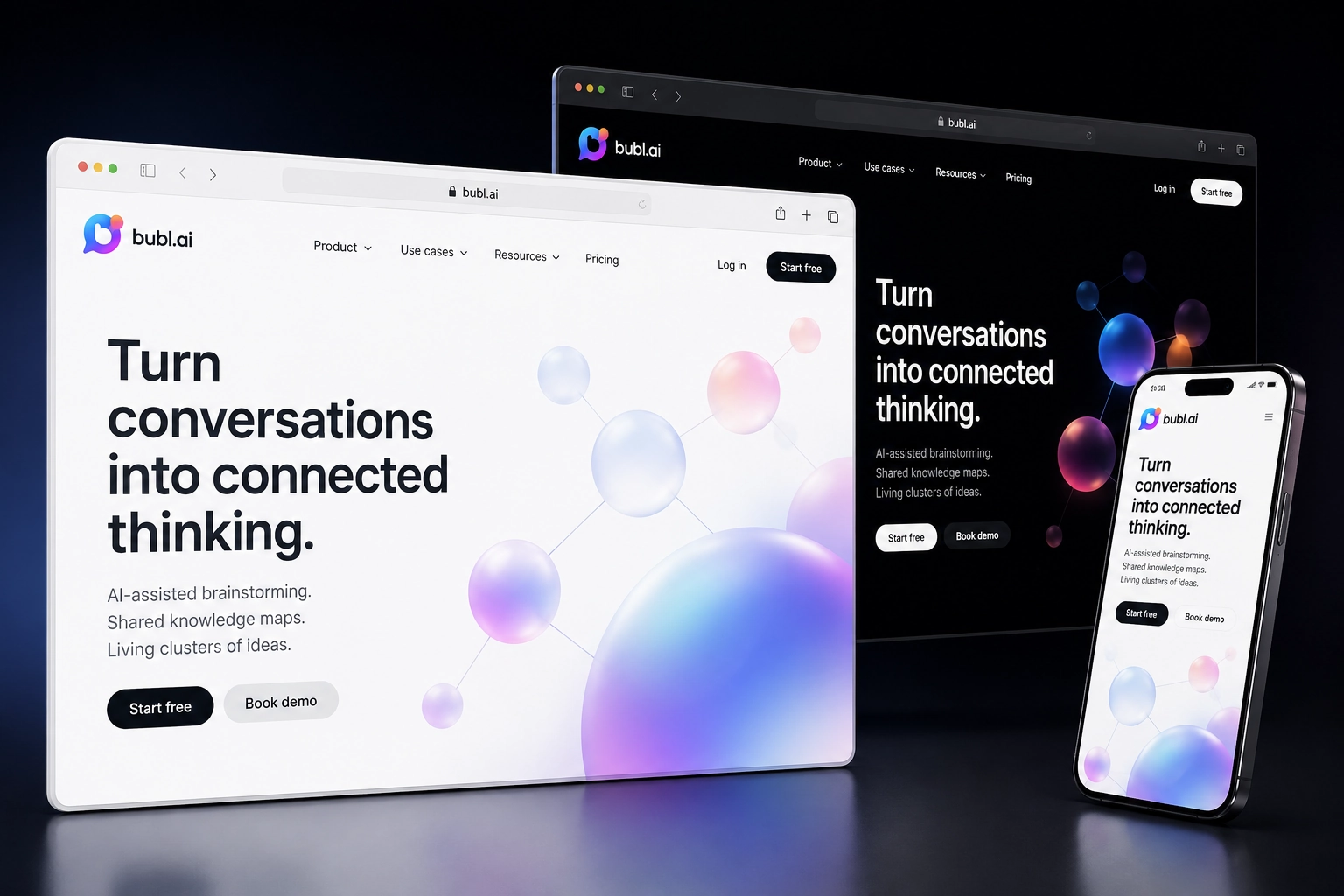 bubl.ai website concept preview