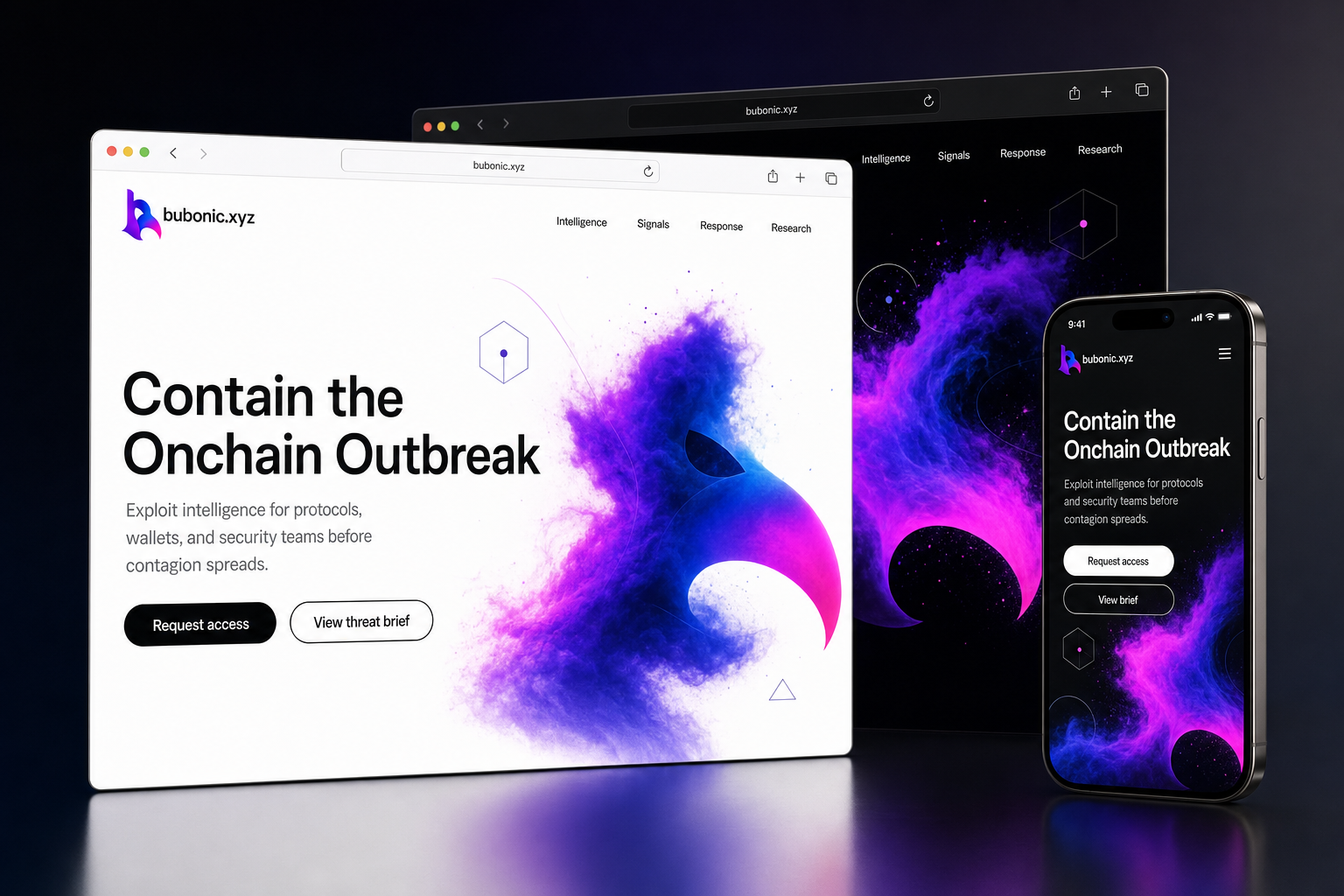 bubonic.xyz website concept preview enlarged