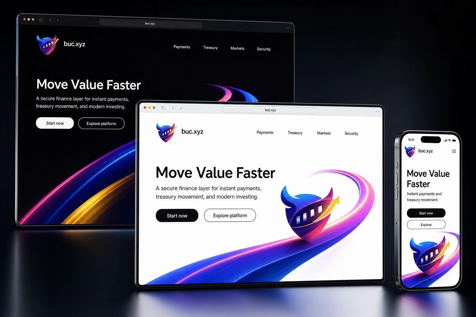 buc.xyz website concept preview