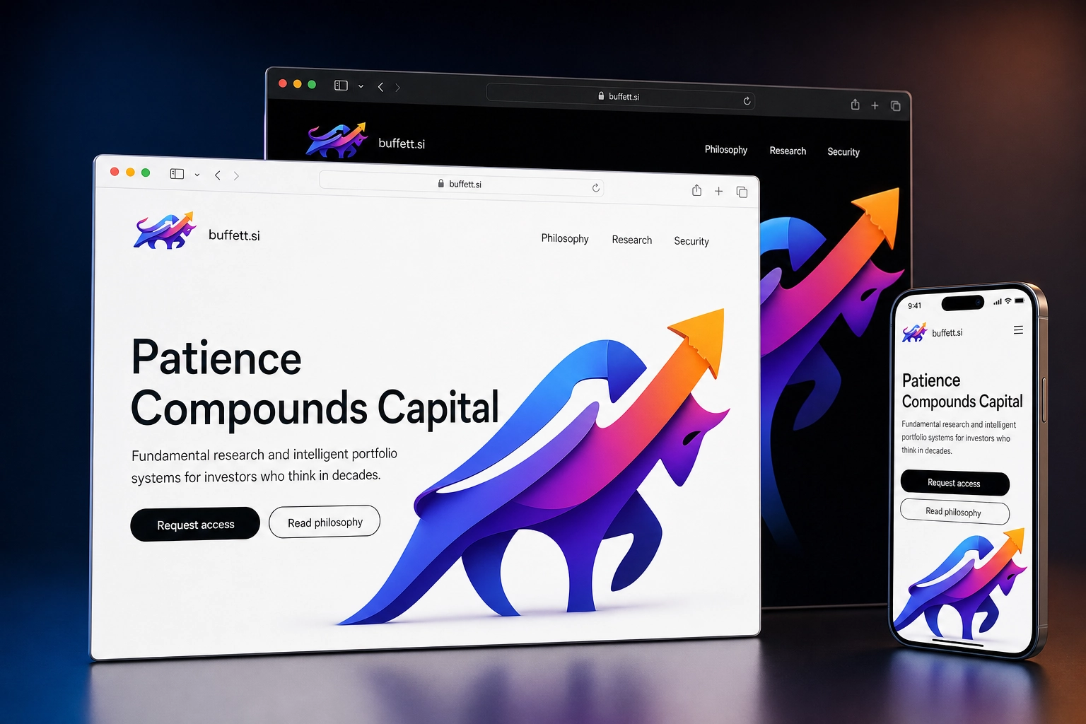 buffett.si website concept preview