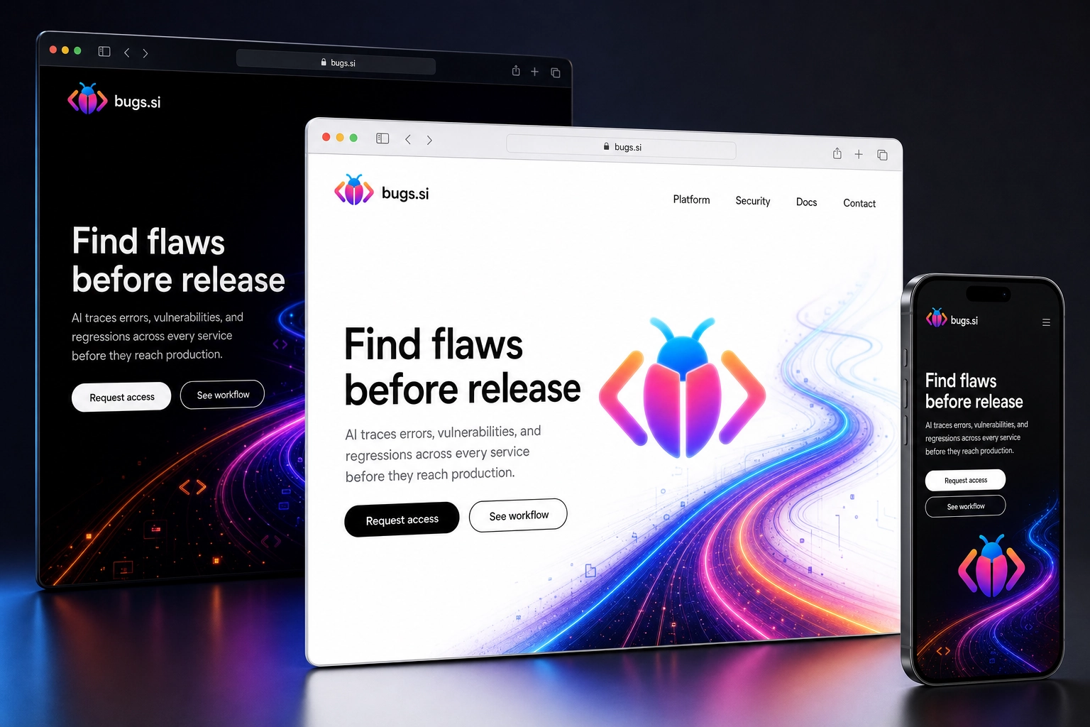 bugs.si website concept preview