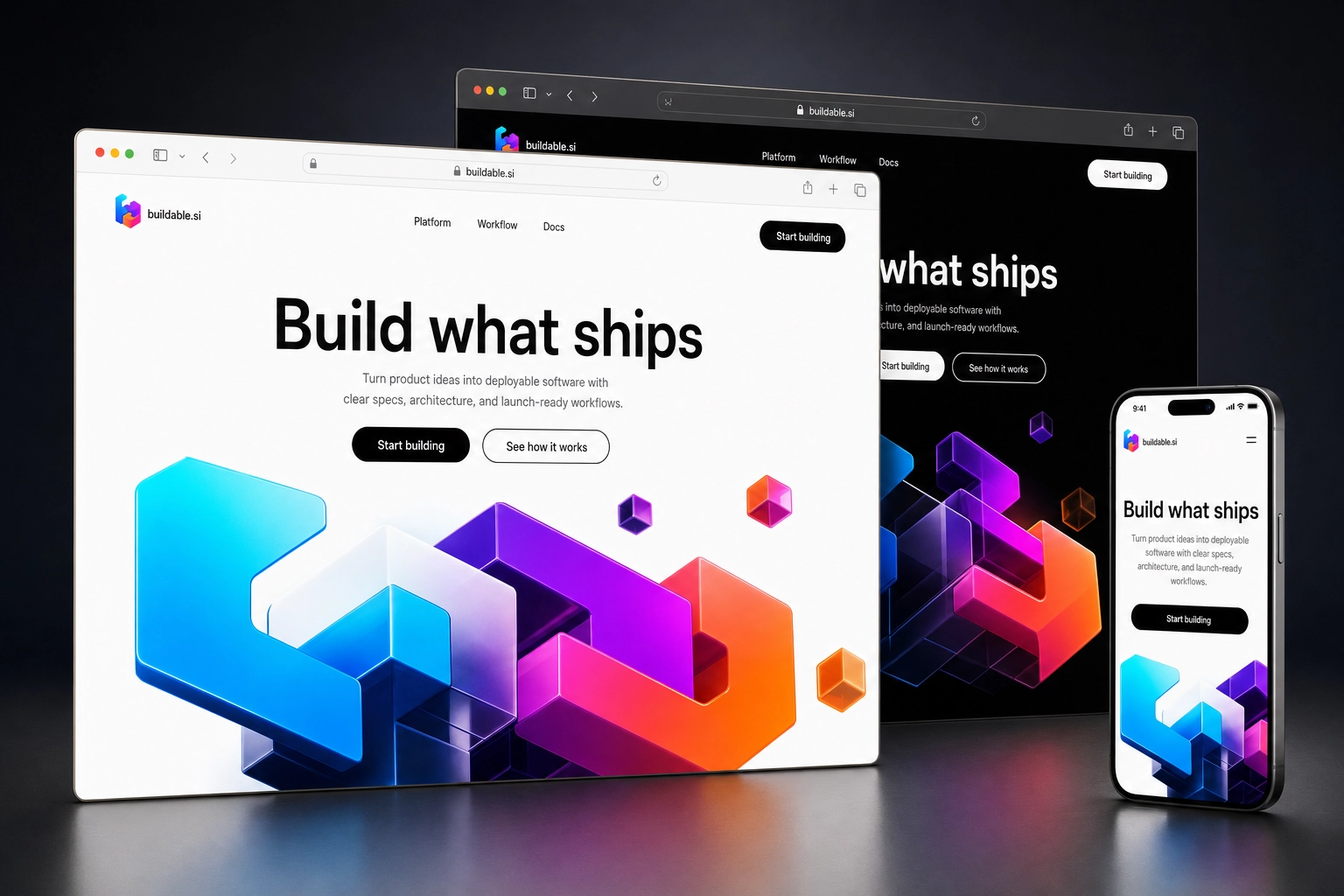 buildable.si website concept preview