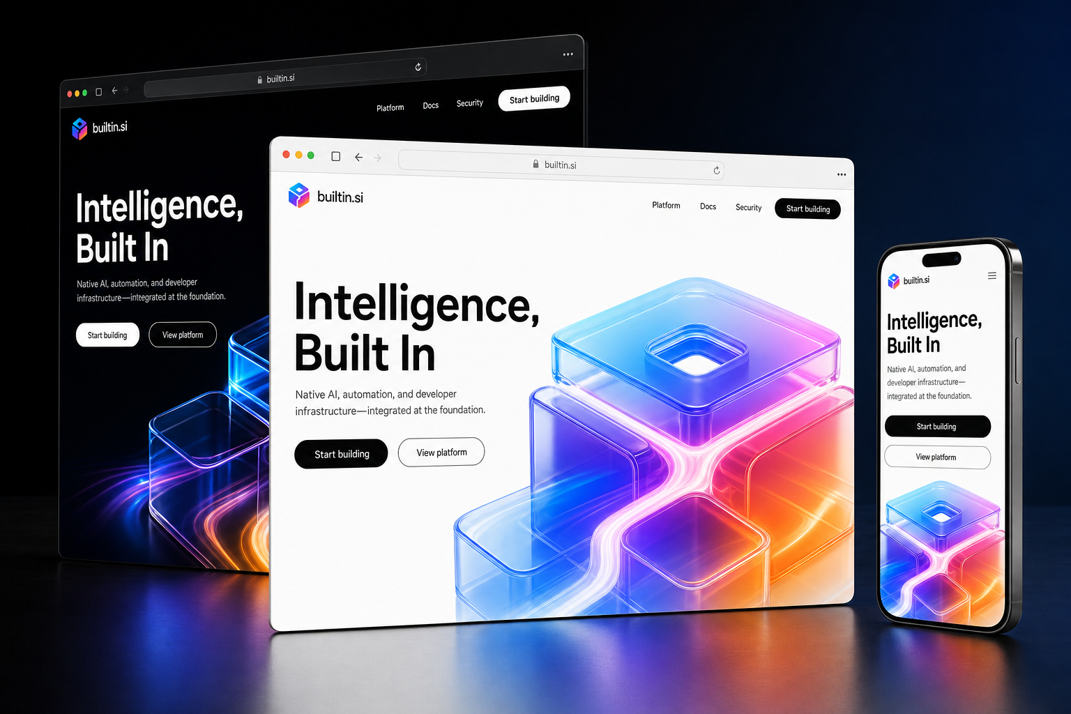 builtin.si website concept preview