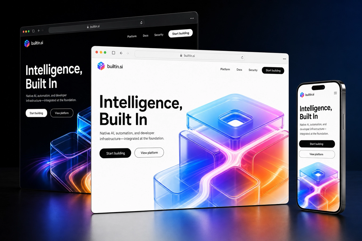 builtin.si website concept preview