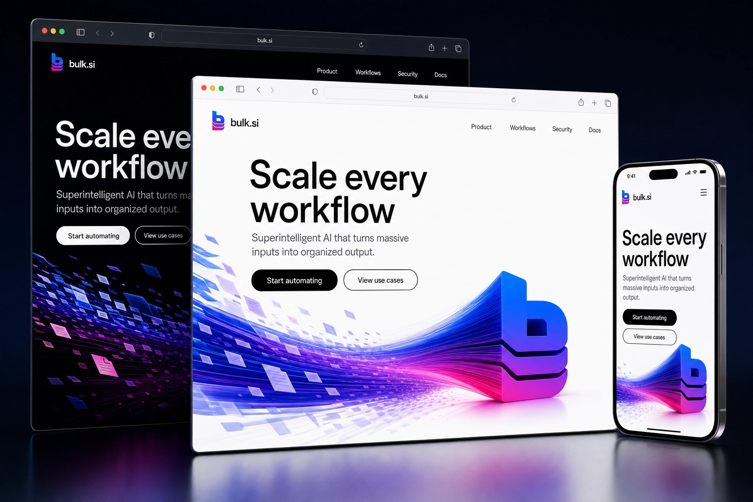 bulk.si website concept preview