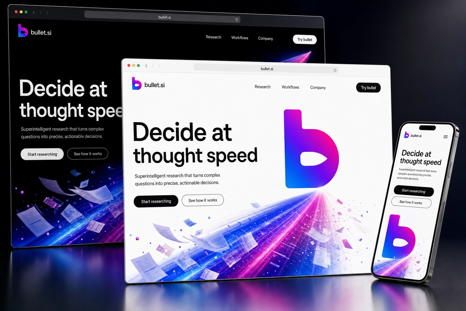 bullet.si website concept preview