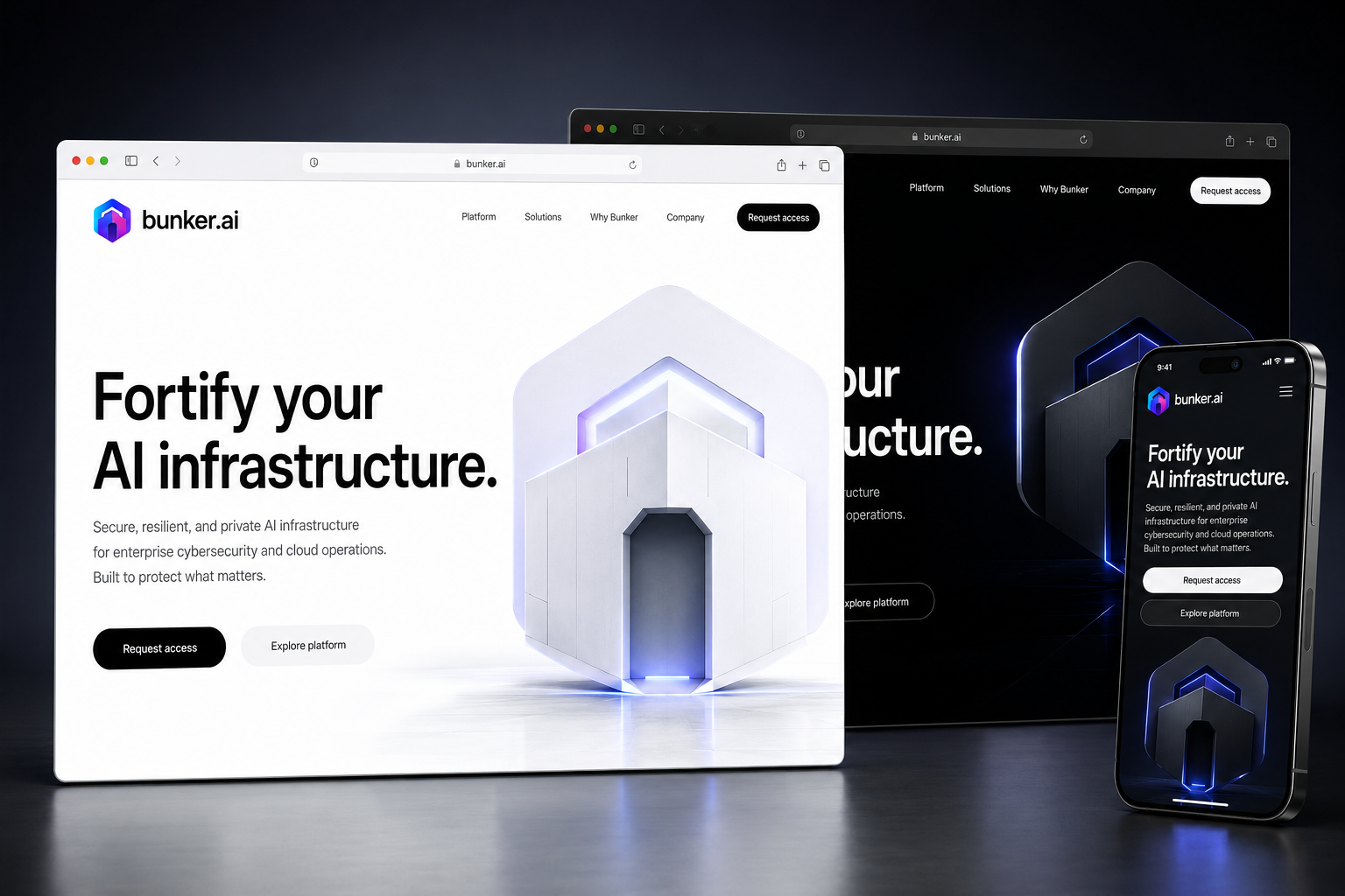 bunker.ai website concept preview