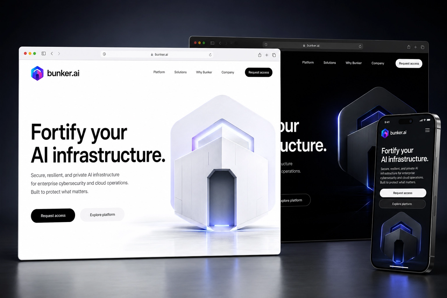 bunker.ai website concept preview