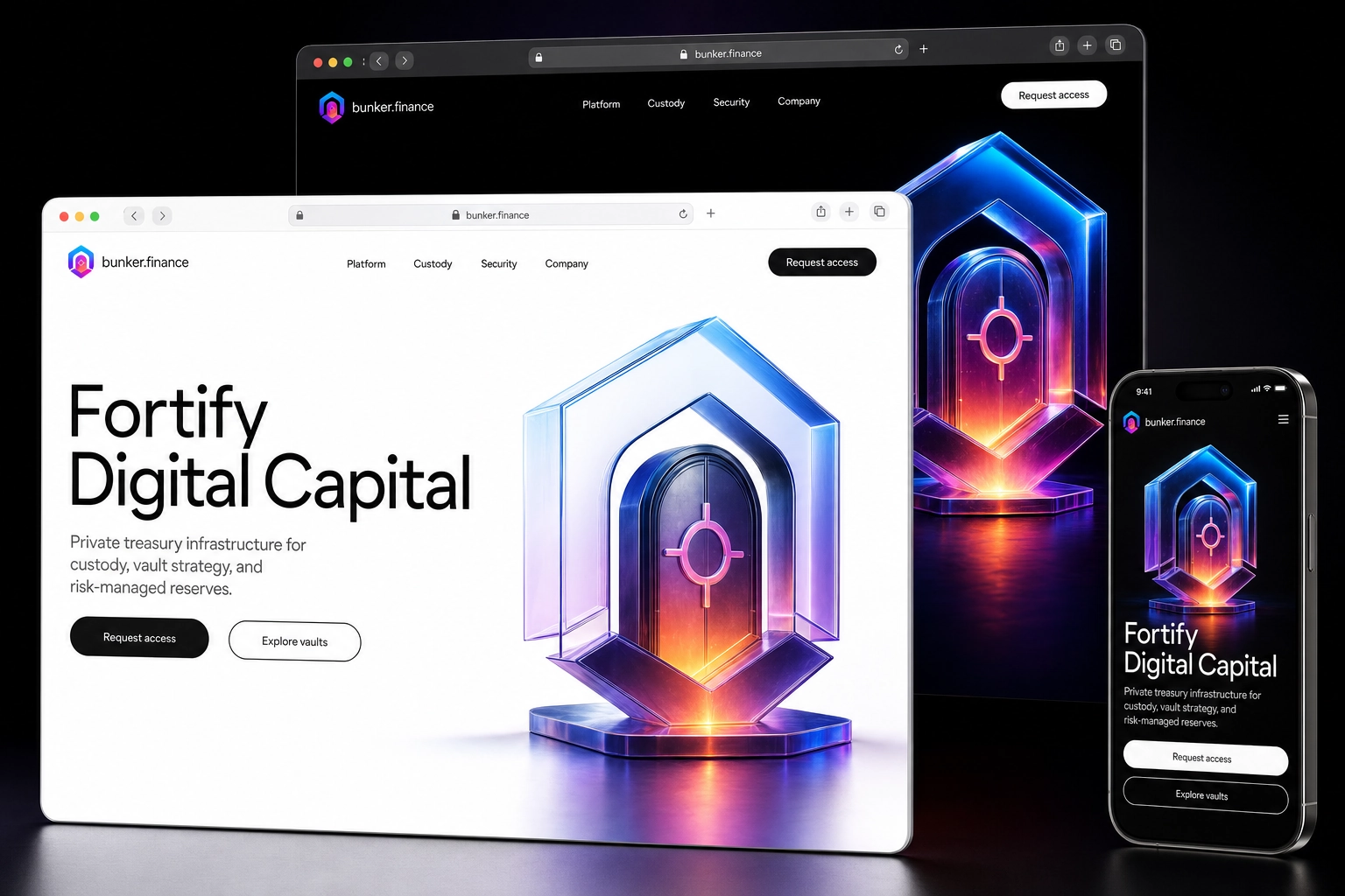 bunker.finance website concept preview