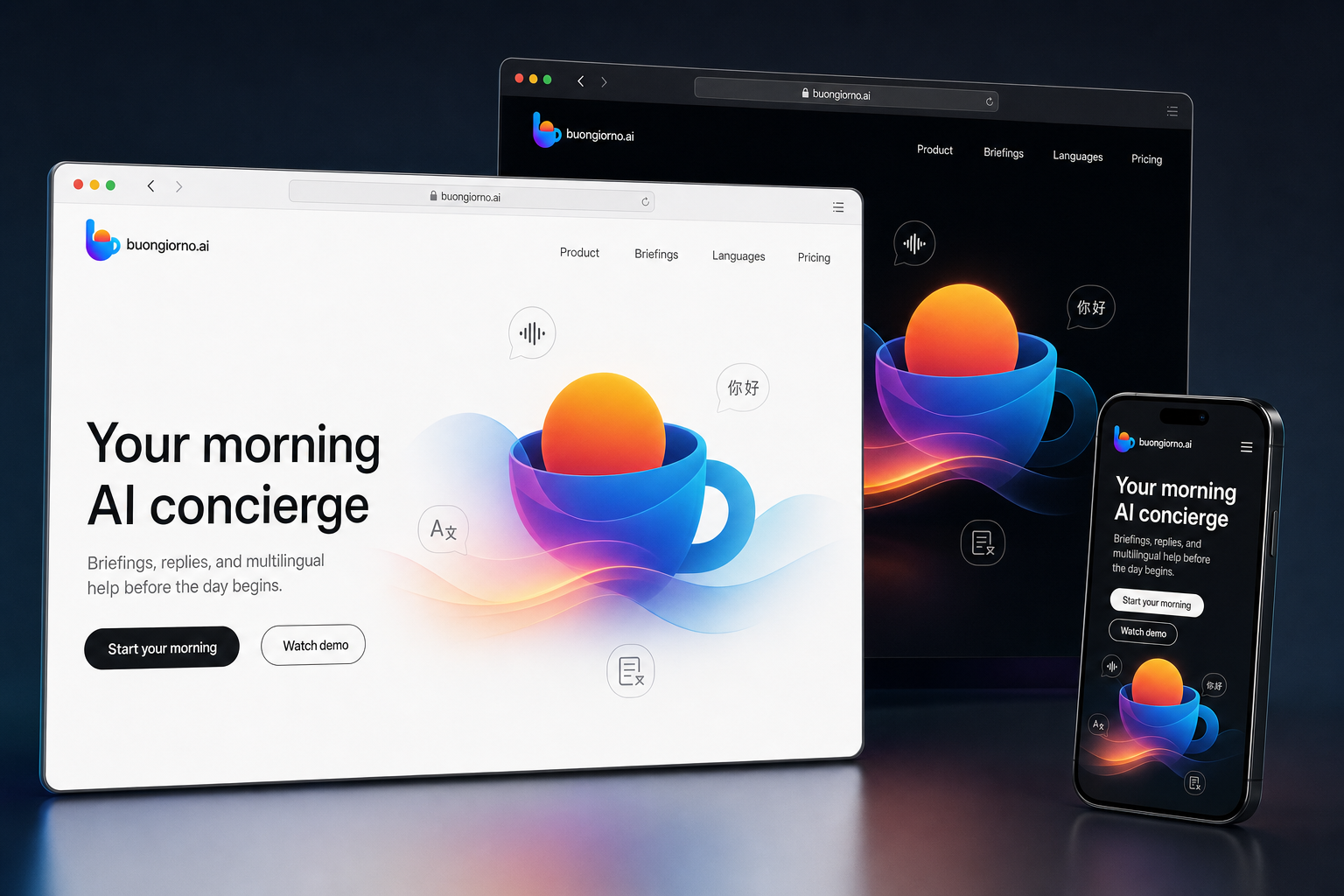 buongiorno.ai website concept preview