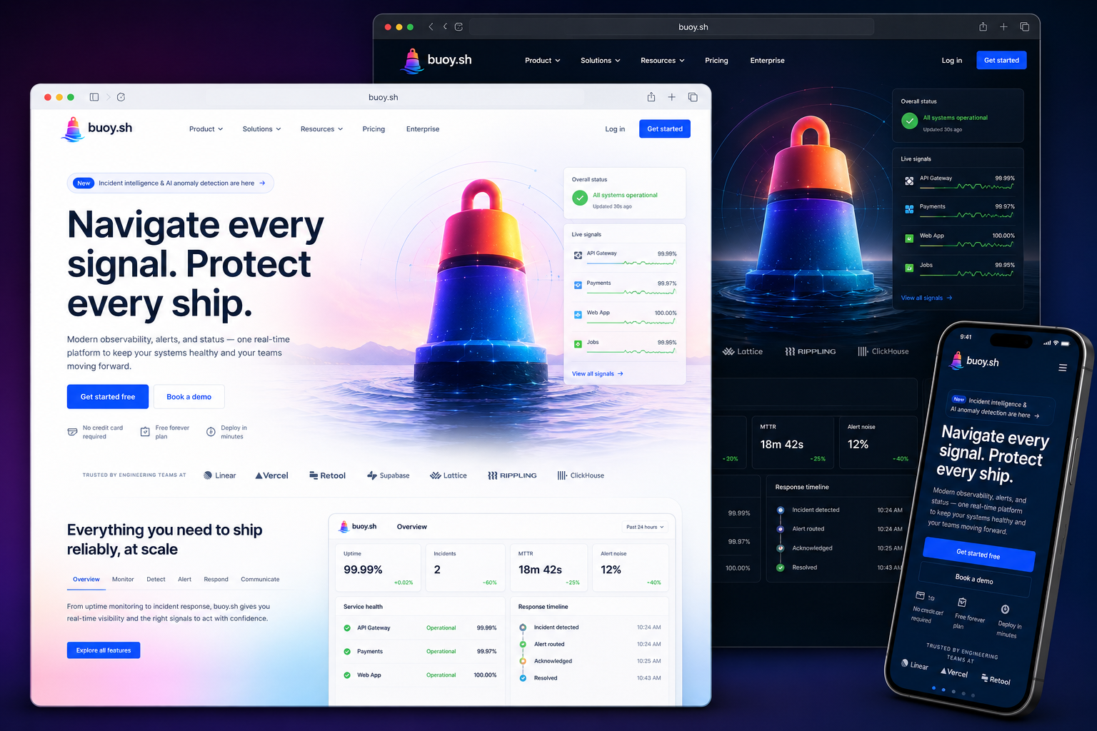buoy.sh website concept preview