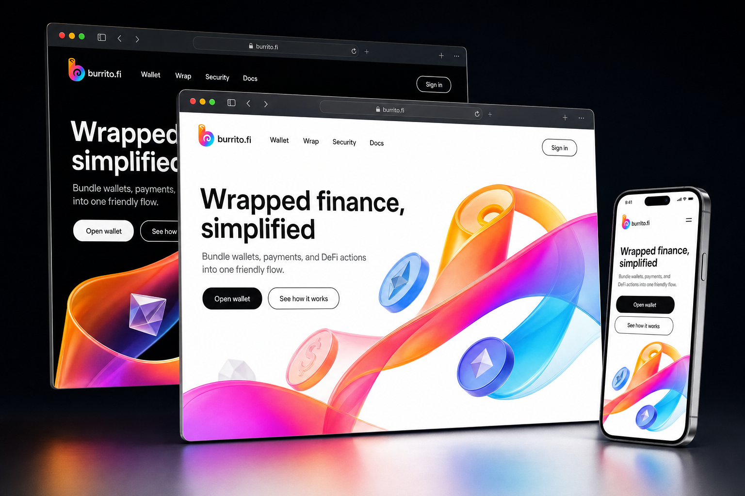 burrito.fi website concept preview enlarged