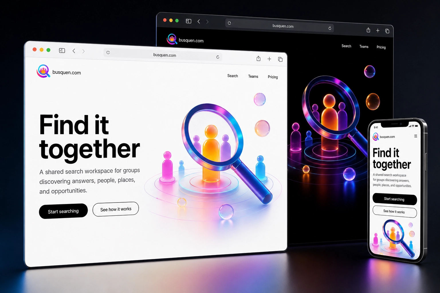 busquen.com website concept preview