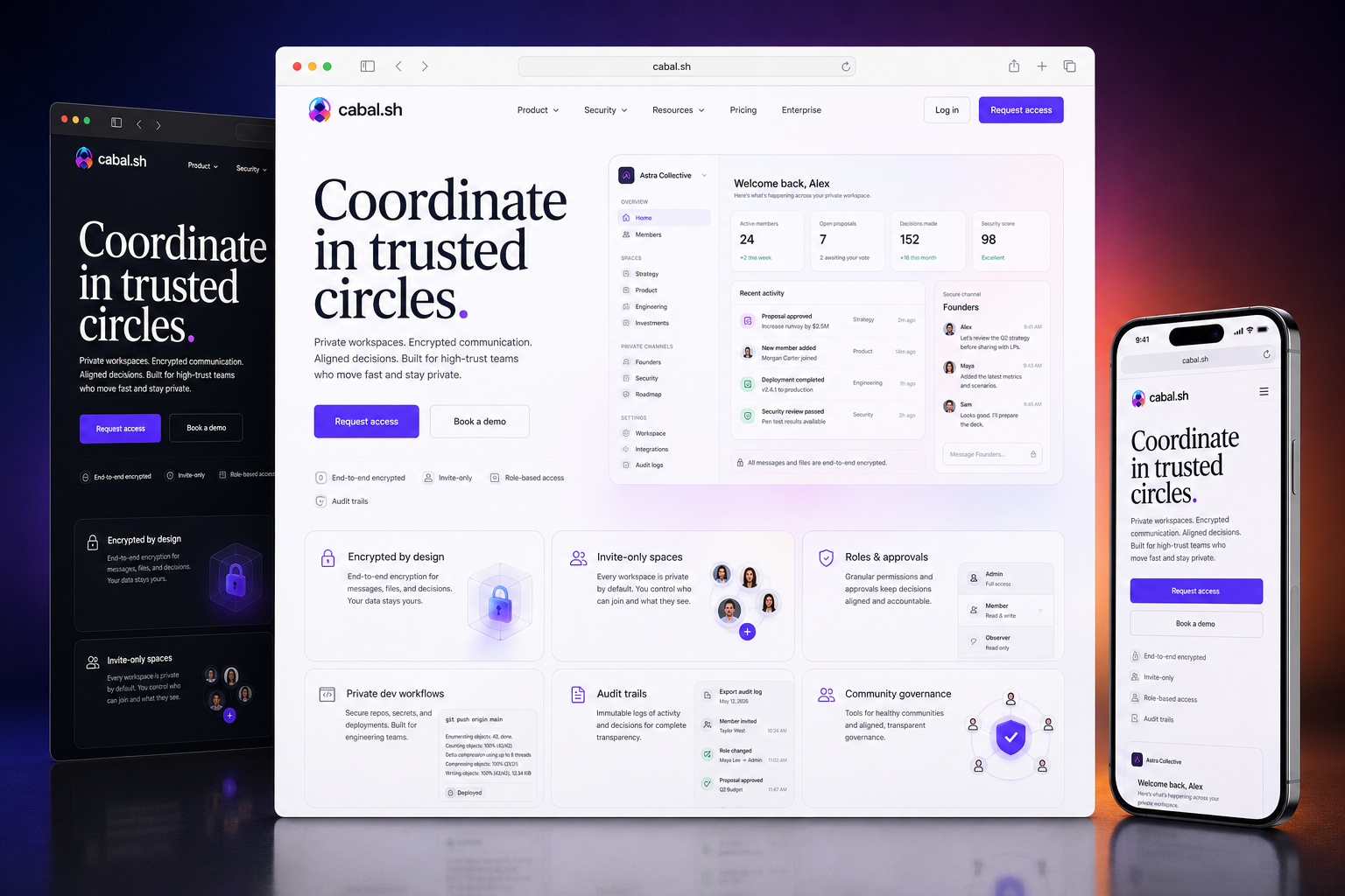 cabal.sh website concept preview