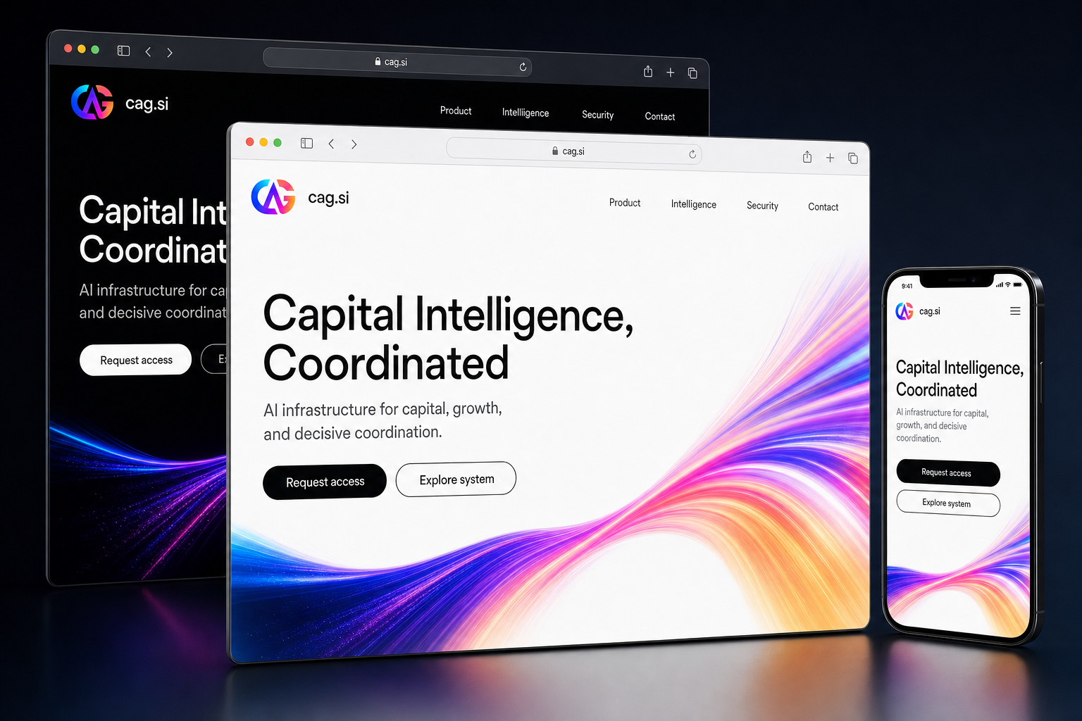 cag.si website concept preview