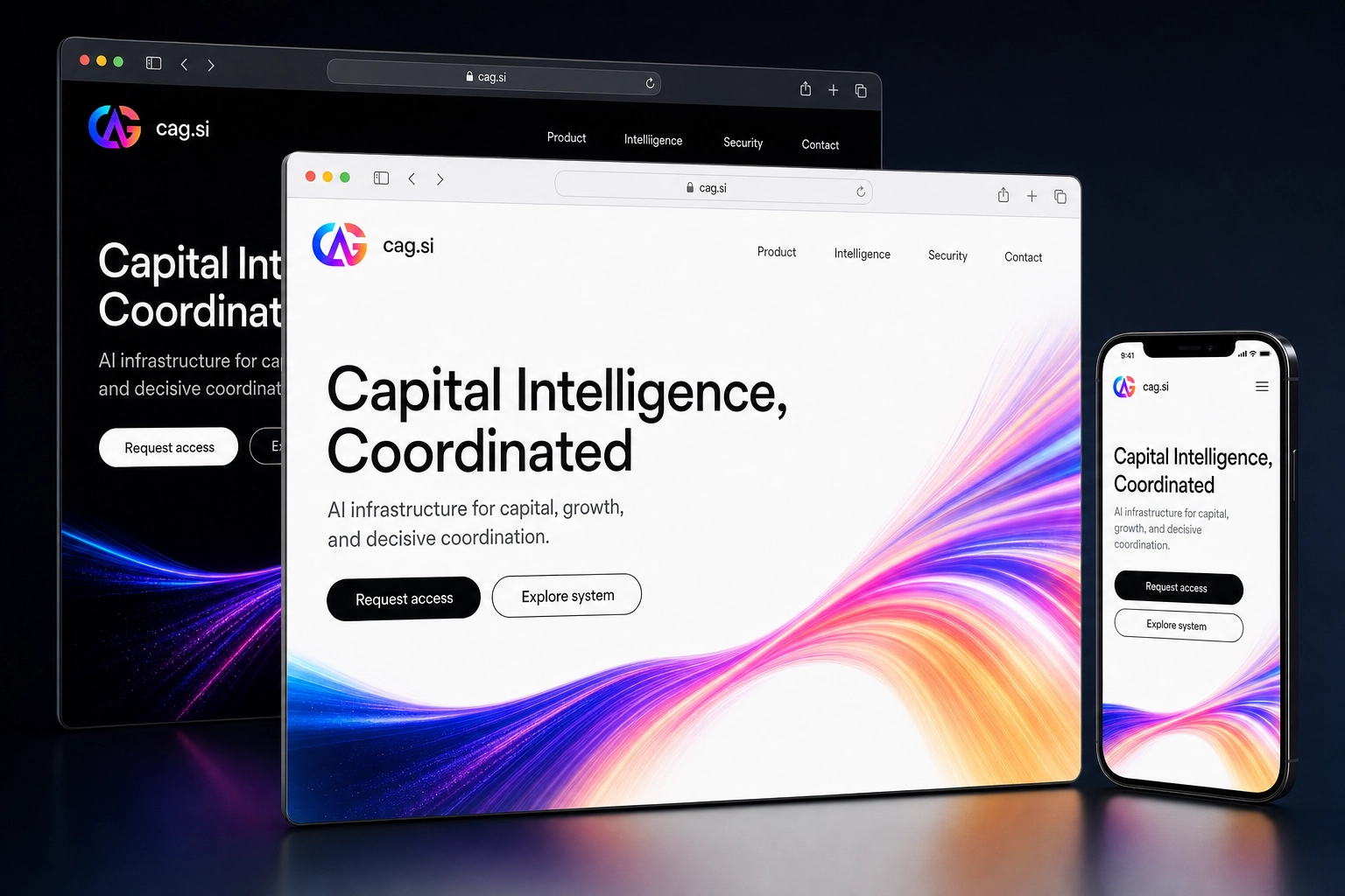 cag.si website concept preview