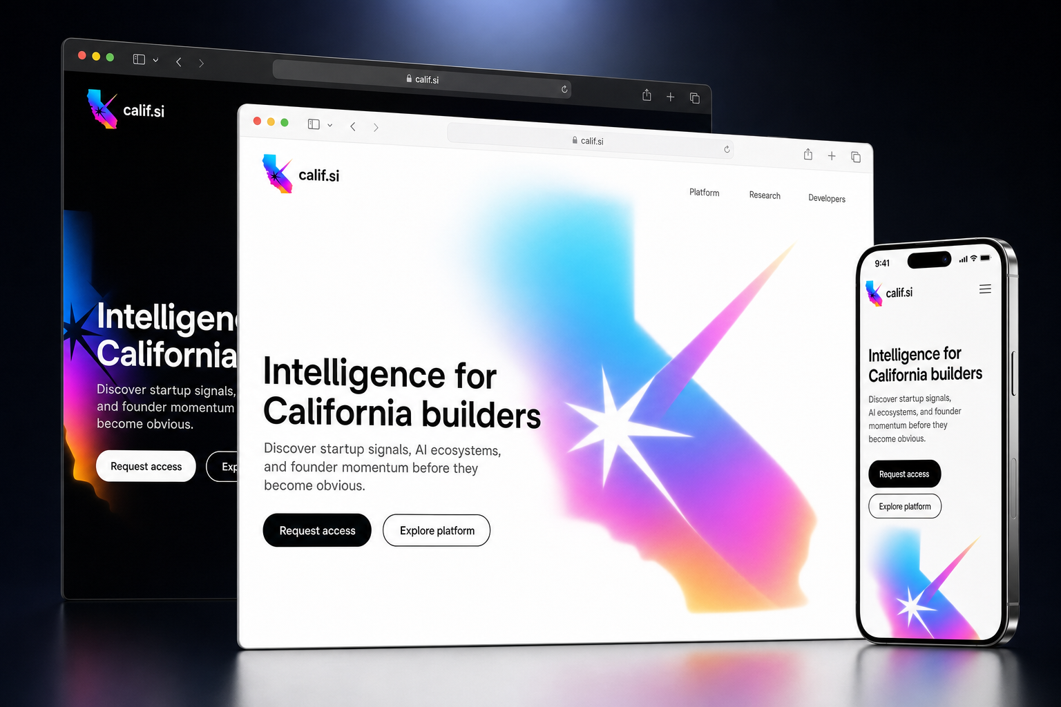 calif.si website concept preview