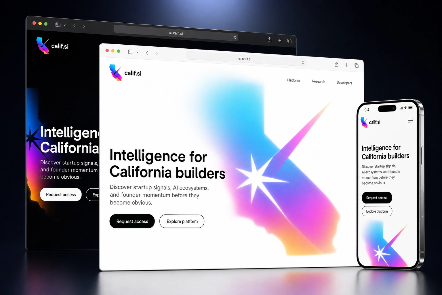 calif.si website concept preview