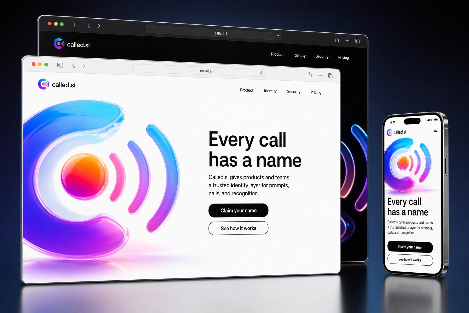 called.si website concept preview