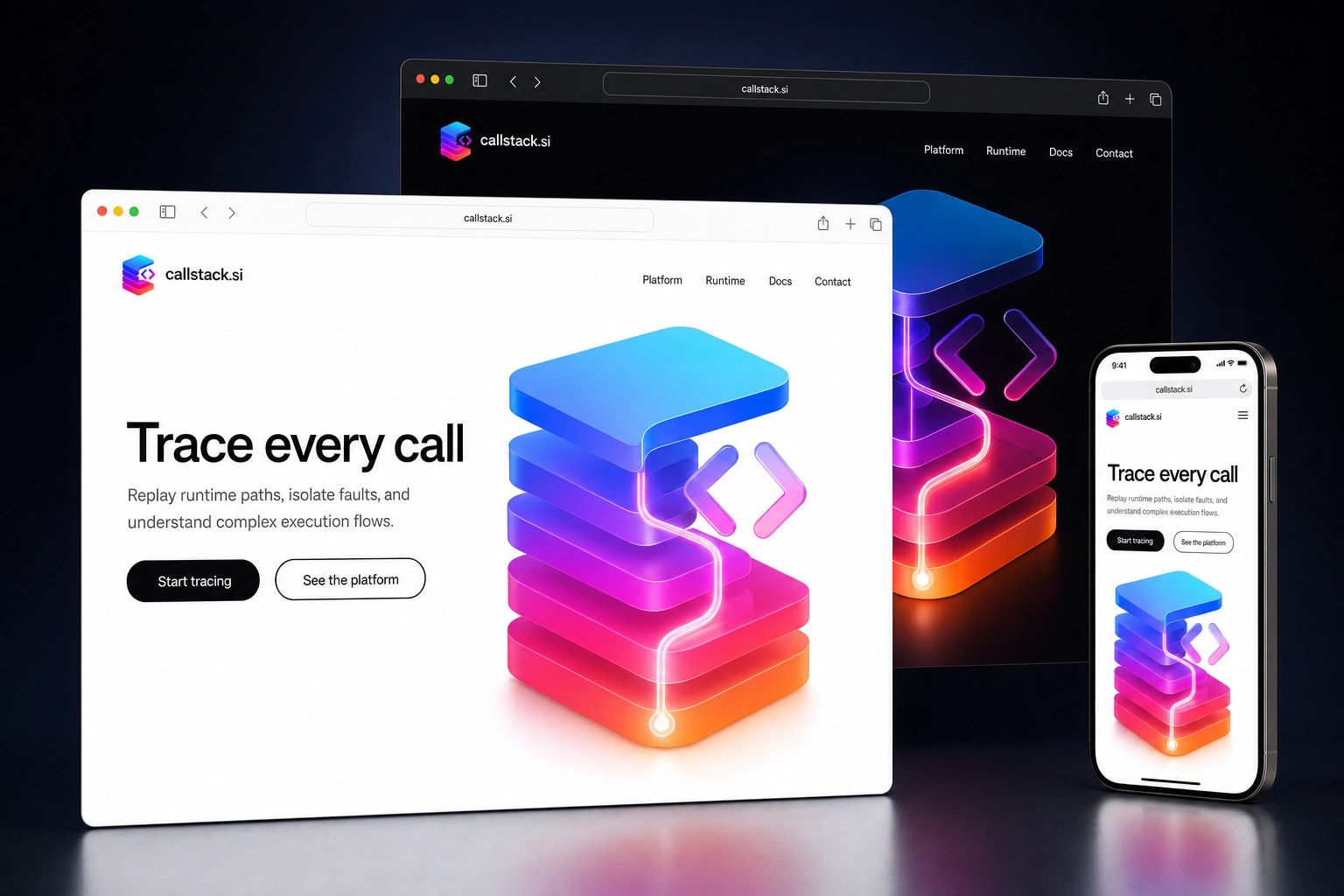 callstack.si website concept preview