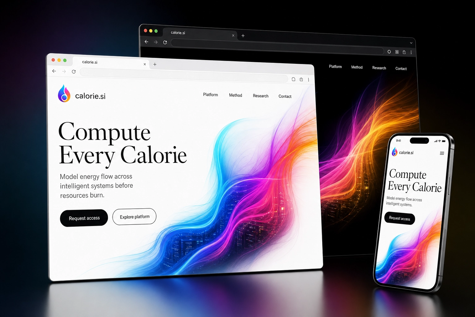 calorie.si website concept preview