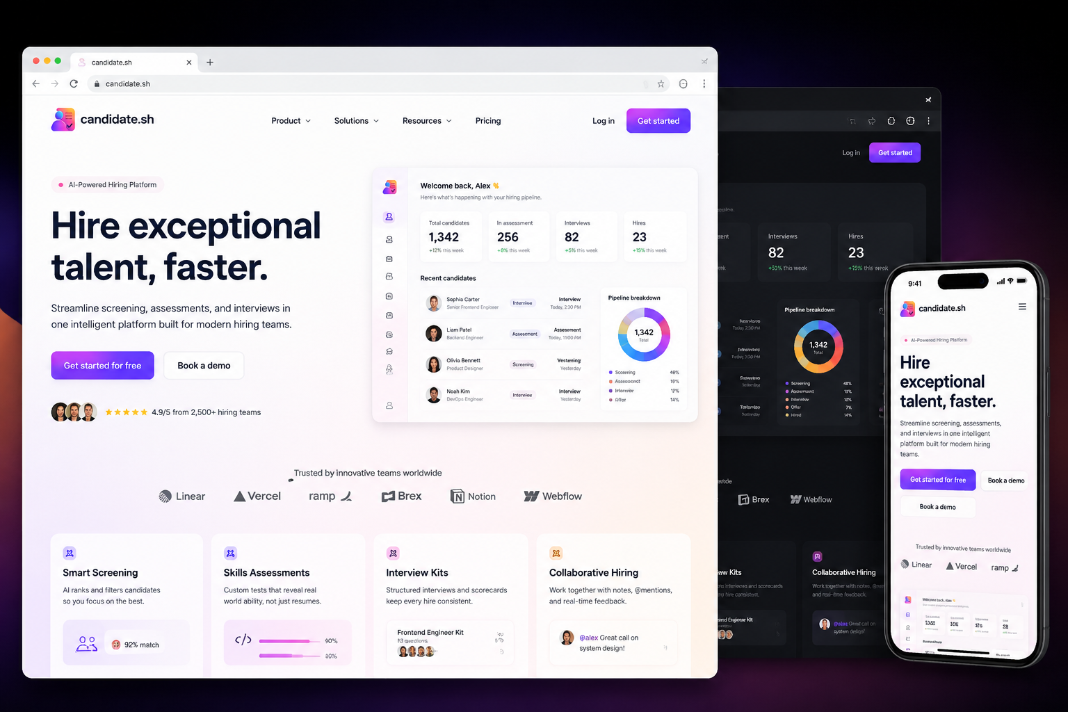 candidate.sh website concept preview
